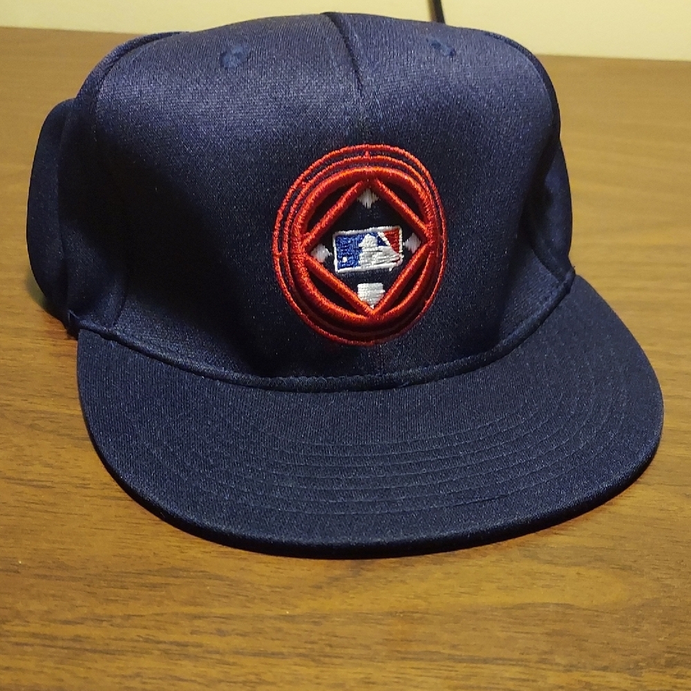 Navy Blue Baseball Cap with Red Embroidery